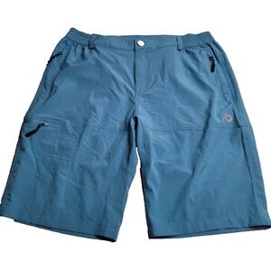 Baleaf Men's Shorts Large Teal‎ Blue Athletic Multi Pocket